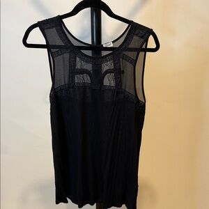 Kismet Black Sheer Lace Tank Top